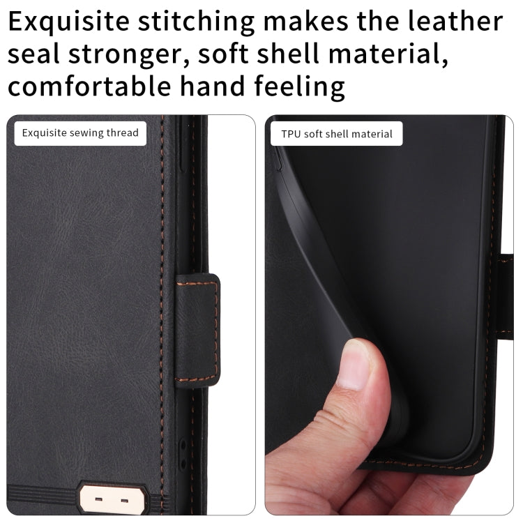 For Samsung Galaxy Z Fold2 5G Magnetic Clasp Flip Leather Phone Case(Black) - Galaxy Phone Cases by PMC TechLife | Online Shopping South Africa | PMC TechLife