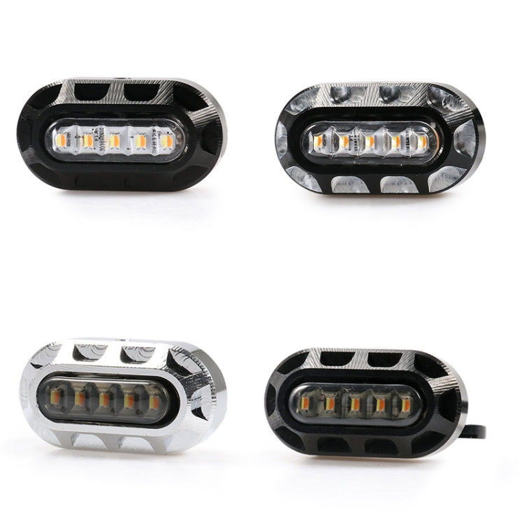 HP-Z058 Motorcycle Modified Rearview Mirror LED Turn Signal Light for Harley Sportsters XL 883 / 1200(Electroplating White) - Turn Signal by PMC TechLife | Online Shopping South Africa | PMC TechLife | Buy Now Pay Later Mobicred