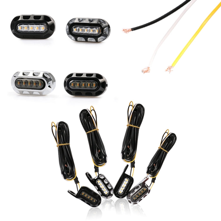 HP-Z058 Motorcycle Modified Rearview Mirror LED Turn Signal Light for Harley Sportsters XL 883 / 1200(Electroplating White) - Turn Signal by PMC TechLife | Online Shopping South Africa | PMC TechLife | Buy Now Pay Later Mobicred