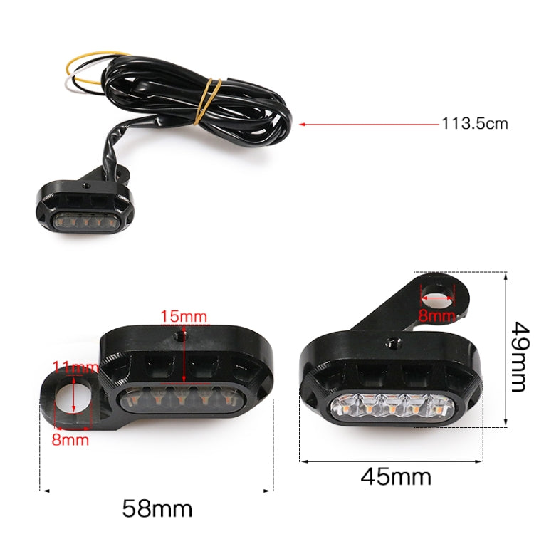 HP-Z058 Motorcycle Modified Rearview Mirror LED Turn Signal Light for Harley Sportsters XL 883 / 1200(Electroplating White) - Turn Signal by PMC TechLife | Online Shopping South Africa | PMC TechLife | Buy Now Pay Later Mobicred