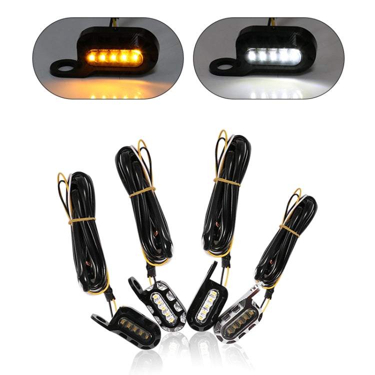 HP-Z058 Motorcycle Modified Rearview Mirror LED Turn Signal Light for Harley Sportsters XL 883 / 1200(Electroplating Black) - Turn Signal by PMC TechLife | Online Shopping South Africa | PMC TechLife | Buy Now Pay Later Mobicred