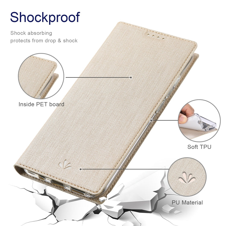For Sharp Aquos R7 ViLi DMX Series Shockproof TPU + PU Leather Magnetic Attraction Horizontal Flip Case(Gold) - free shipping - PMC Jewellery - Order now!