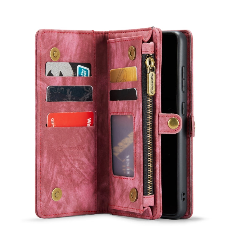 For Galaxy S20 CaseMe Detachable Multifunctional Horizontal Flip Leather Case, with Card Slot & Holder & Zipper Wallet & Photo Frame(Red) - Galaxy Phone Cases by CaseMe | Online Shopping South Africa | PMC Jewellery | Buy Now Pay Later Mobicred