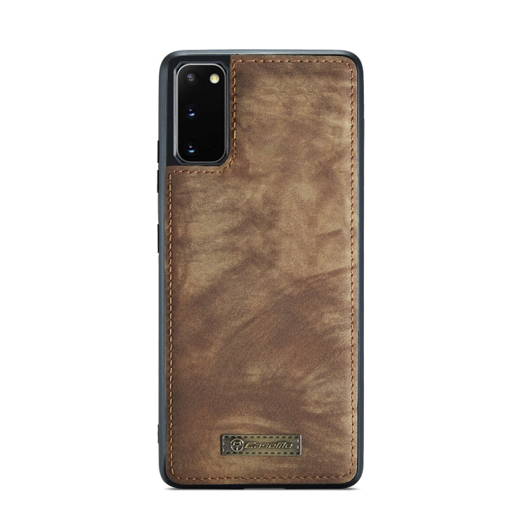 For Galaxy S20 CaseMe Detachable Multifunctional Horizontal Flip Leather Case, with Card Slot & Holder & Zipper Wallet & Photo Frame(Brown) - free shipping - PMC Jewellery - Order now!