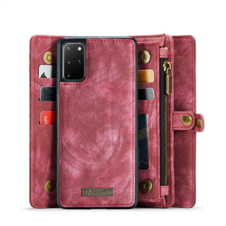 For Galaxy S20 Ultra CaseMe Detachable Multifunctional Horizontal Flip Leather Case, with Card Slot & Holder & Zipper Wallet & Photo Frame(Red) - Galaxy Phone Cases by CaseMe | Online Shopping South Africa | PMC Jewellery | Buy Now Pay Later Mobicred