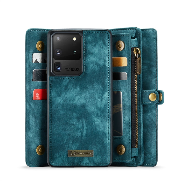 For Galaxy S20 Plus CaseMe Detachable Multifunctional Horizontal Flip Leather Case, with Card Slot & Holder & Zipper Wallet & Photo Frame(Green) - free shipping - PMC Jewellery - Order now!
