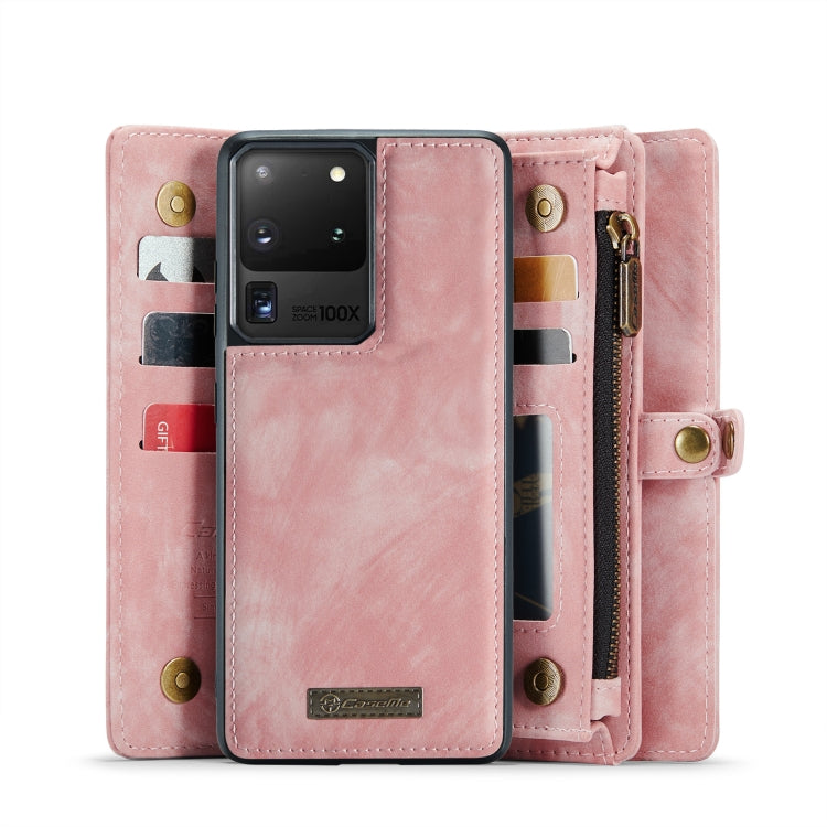 For Samsung Galaxy S20 Plus CaseMe Detachable Multifunctional Horizontal Flip Leather Case, with Card Slot & Holder & Zipper Wallet & Photo Frame (Pink) - free shipping - PMC Jewellery - Order now!