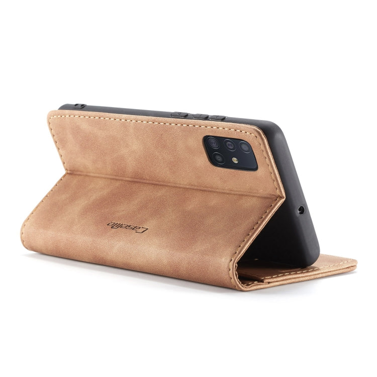 For Galaxy A71 CaseMe Multifunctional Horizontal Flip Leather Case, with Card Slot & Holder & Wallet(Brown) - free shipping - PMC Jewellery - Order now!