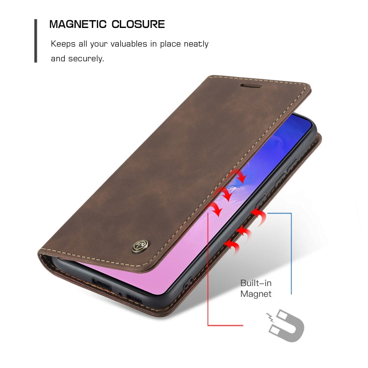 For Galaxy A91 / S10 Lite CaseMe Multifunctional Horizontal Flip Leather Case, with Card Slot & Holder & Wallet(Coffee) - Galaxy Phone Cases by CaseMe | Online Shopping South Africa | PMC Jewellery | Buy Now Pay Later Mobicred