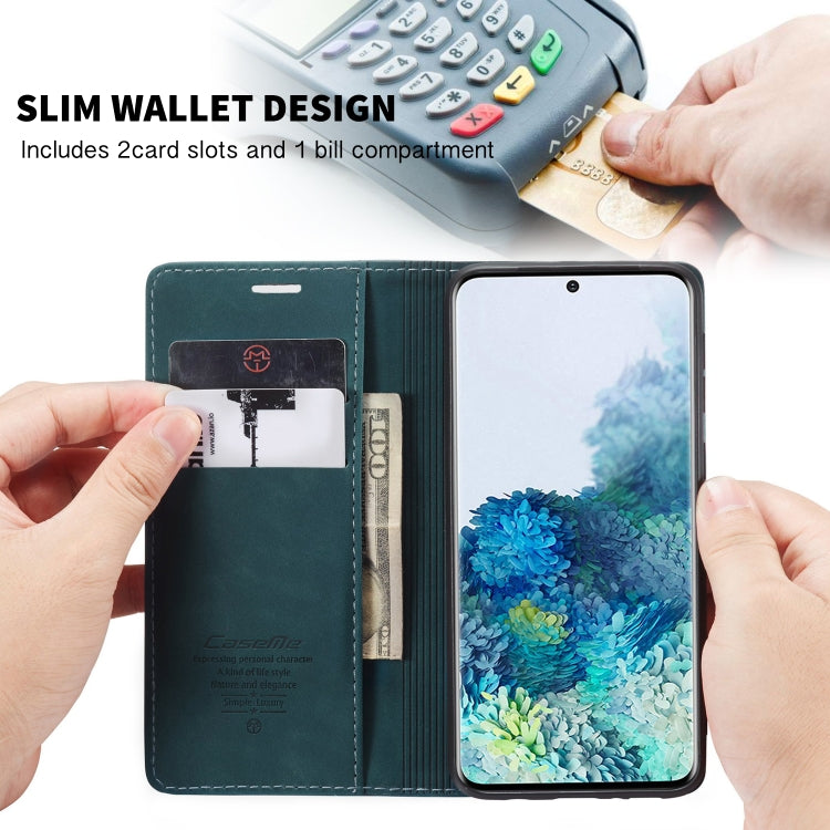 For Galaxy S20 CaseMe Multifunctional Horizontal Flip Leather Case, with Card Slot & Holder & Wallet(Blue) - free shipping - PMC Jewellery - Order now!