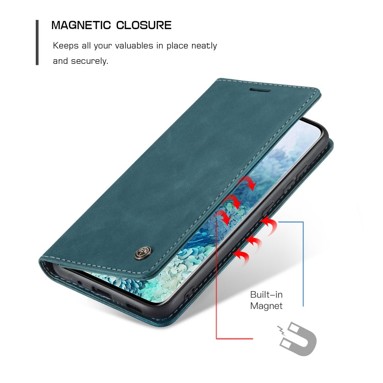 For Galaxy S20 CaseMe Multifunctional Horizontal Flip Leather Case, with Card Slot & Holder & Wallet(Blue) - free shipping - PMC Jewellery - Order now!