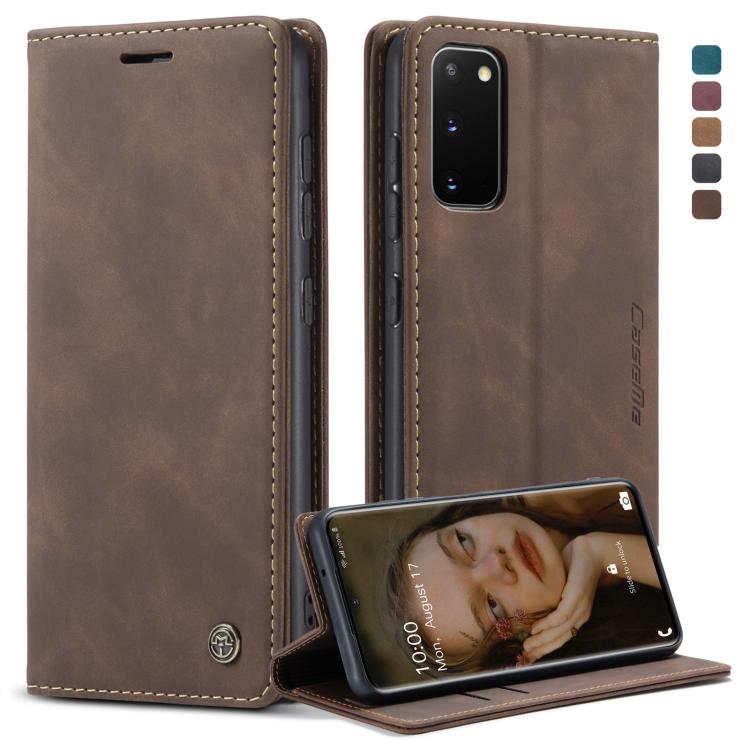 For Galaxy S20 CaseMe Multifunctional Horizontal Flip Leather Case, with Card Slot & Holder & Wallet(Coffee) - free shipping - PMC TechLife - Order now!
