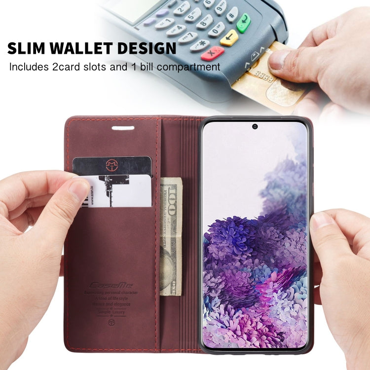 For Galaxy S20 Ultra CaseMe Multifunctional Horizontal Flip Leather Case, with Card Slot & Holder & Wallet(Wine Red) - Galaxy Phone Cases by CaseMe | Online Shopping South Africa | PMC Jewellery | Buy Now Pay Later Mobicred