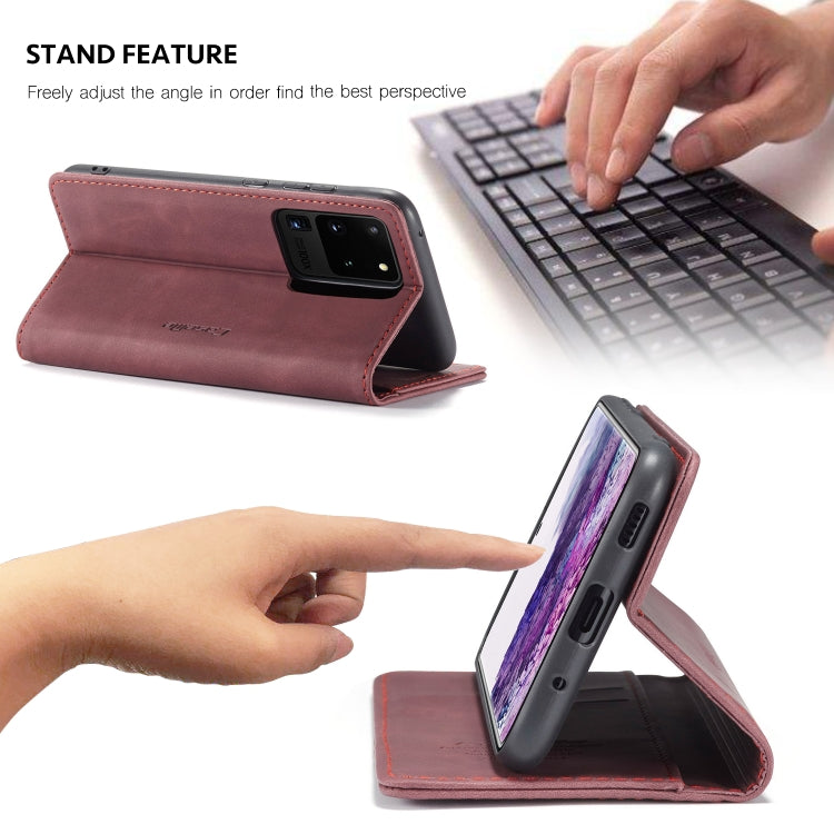 For Galaxy S20 Ultra CaseMe Multifunctional Horizontal Flip Leather Case, with Card Slot & Holder & Wallet(Wine Red) - Galaxy Phone Cases by CaseMe | Online Shopping South Africa | PMC Jewellery | Buy Now Pay Later Mobicred