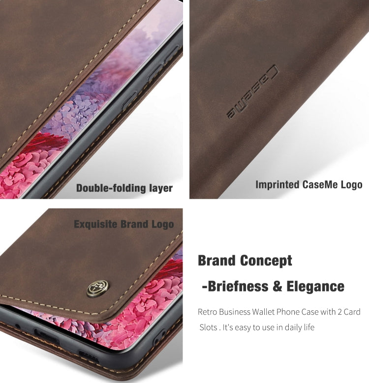 For Galaxy S20 Ultra CaseMe Multifunctional Horizontal Flip Leather Case, with Card Slot & Holder & Wallet(Coffee) - Galaxy Phone Cases by CaseMe | Online Shopping South Africa | PMC Jewellery | Buy Now Pay Later Mobicred
