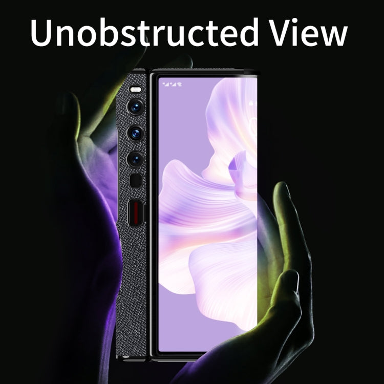 For Huawei Mate Xs 2 Ultra-thin Frame Paste Leather Shockproof Phone Case(Purple) - Huawei Cases by PMC TechLife | Online Shopping South Africa | PMC TechLife | Buy Now Pay Later Mobicred