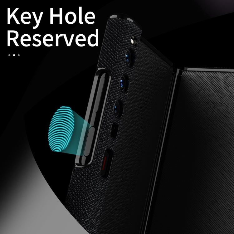 For Huawei Mate Xs 2 Ultra-thin Frame Paste Leather Shockproof Phone Case(Purple) - Huawei Cases by PMC TechLife | Online Shopping South Africa | PMC TechLife | Buy Now Pay Later Mobicred