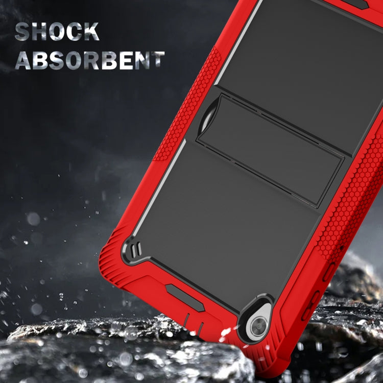 For Lenovo Tab M10 HD Silicone + PC Holder Shockproof Tablet Case(Red+Black) - Lenovo by PMC TechLife | Online Shopping South Africa | PMC TechLife | Buy Now Pay Later Mobicred