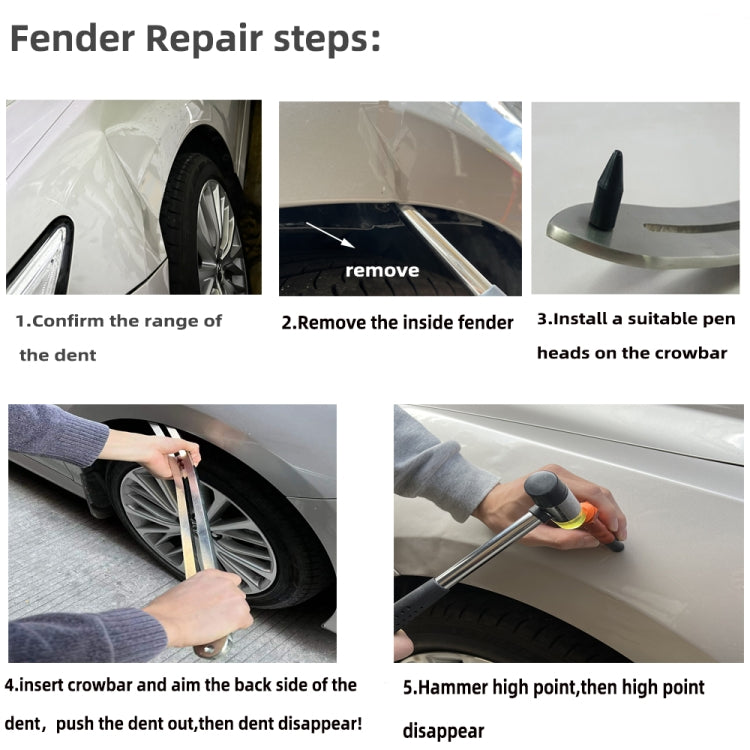 N12 66 in 1 Car Paintless Dent Removal Fender Damage Repair Puller Lifter, Plug Type:EU Plug - free shipping - PMC TechLife - Order now!