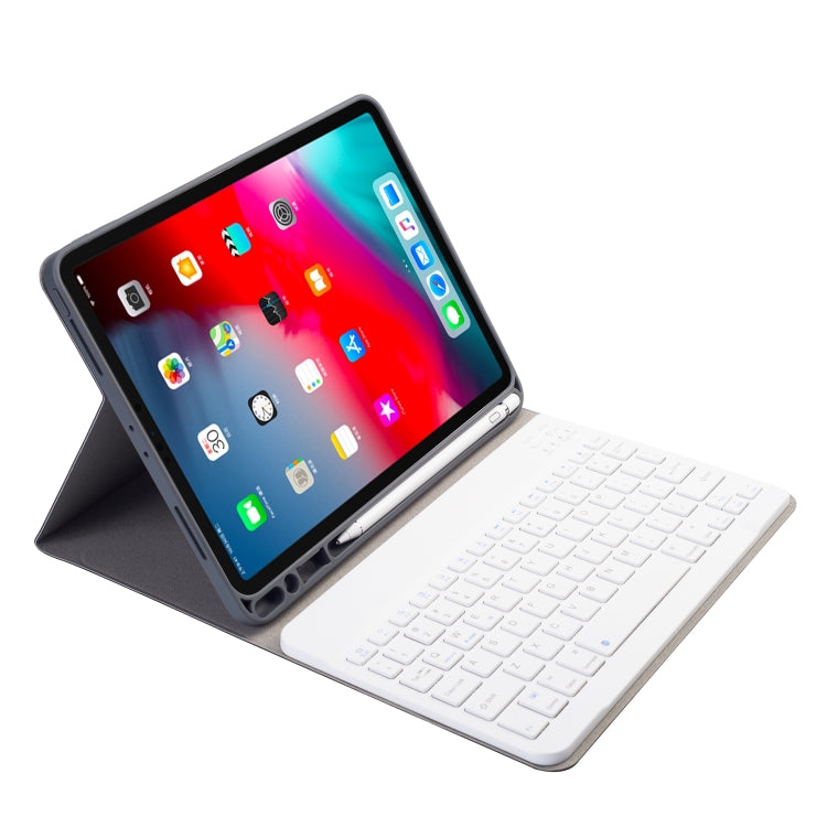 RK11 Cloth Texture Detachable Magnetic Bluetooth Keyboard Horizontal Flip Leather Tablet Case for iPad Pro 11 2020 / 2018 with Holder & Pen Slot(Blue) - For iPad Pro by PMC TechLife | Online Shopping South Africa | PMC TechLife