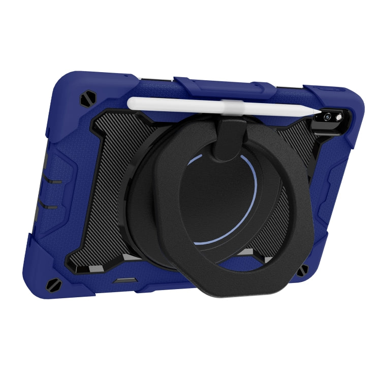 For Huawei MatePad 10.4 Armor Contrast Color Silicone + PC Tablet Case(Navy Blue) - Huawei by PMC TechLife | Online Shopping South Africa | PMC TechLife | Buy Now Pay Later Mobicred