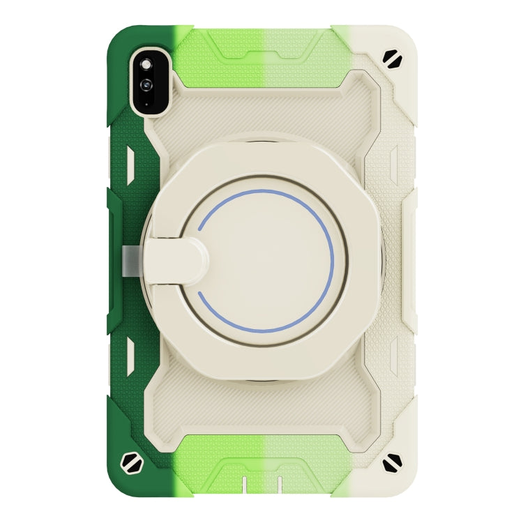 For Huawei MatePad 10.4 Armor Contrast Color Silicone + PC Tablet Case(Colorful Green) - Huawei by PMC TechLife | Online Shopping South Africa | PMC TechLife | Buy Now Pay Later Mobicred