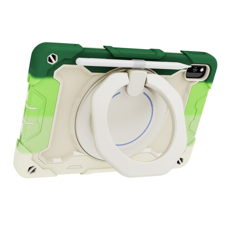 For Huawei MatePad 10.4 Armor Contrast Color Silicone + PC Tablet Case(Colorful Green) - Huawei by PMC TechLife | Online Shopping South Africa | PMC TechLife | Buy Now Pay Later Mobicred