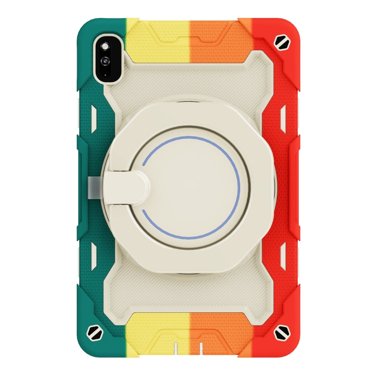 For Huawei MatePad 10.4 Armor Contrast Color Silicone + PC Tablet Case(Colorful Red) - Huawei by PMC TechLife | Online Shopping South Africa | PMC TechLife | Buy Now Pay Later Mobicred