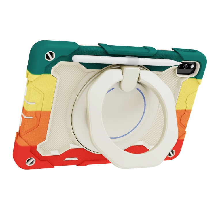 For Huawei MatePad 10.4 Armor Contrast Color Silicone + PC Tablet Case(Colorful Red) - Huawei by PMC TechLife | Online Shopping South Africa | PMC TechLife | Buy Now Pay Later Mobicred