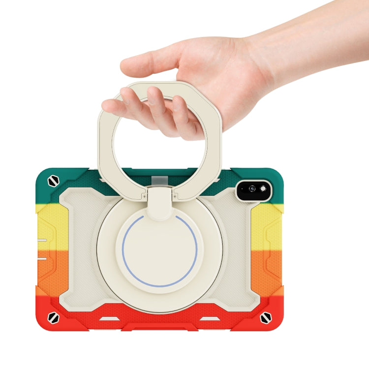 For Huawei MatePad 10.4 Armor Contrast Color Silicone + PC Tablet Case(Colorful Red) - Huawei by PMC TechLife | Online Shopping South Africa | PMC TechLife | Buy Now Pay Later Mobicred