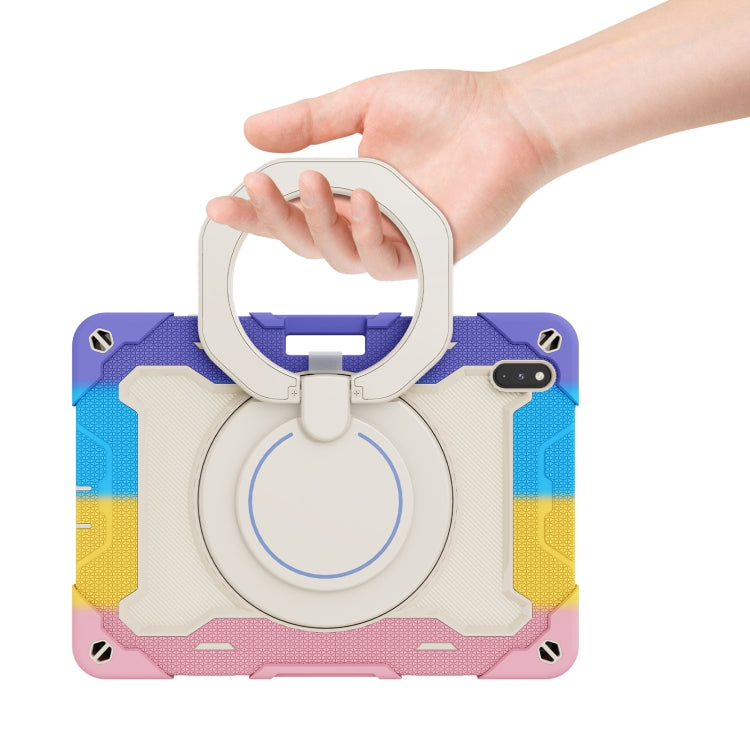 For Huawei Matepad Pro 10.8 Armor Contrast Color Silicone + PC Tablet Case(Colorful Pink) - Huawei by PMC TechLife | Online Shopping South Africa | PMC TechLife | Buy Now Pay Later Mobicred