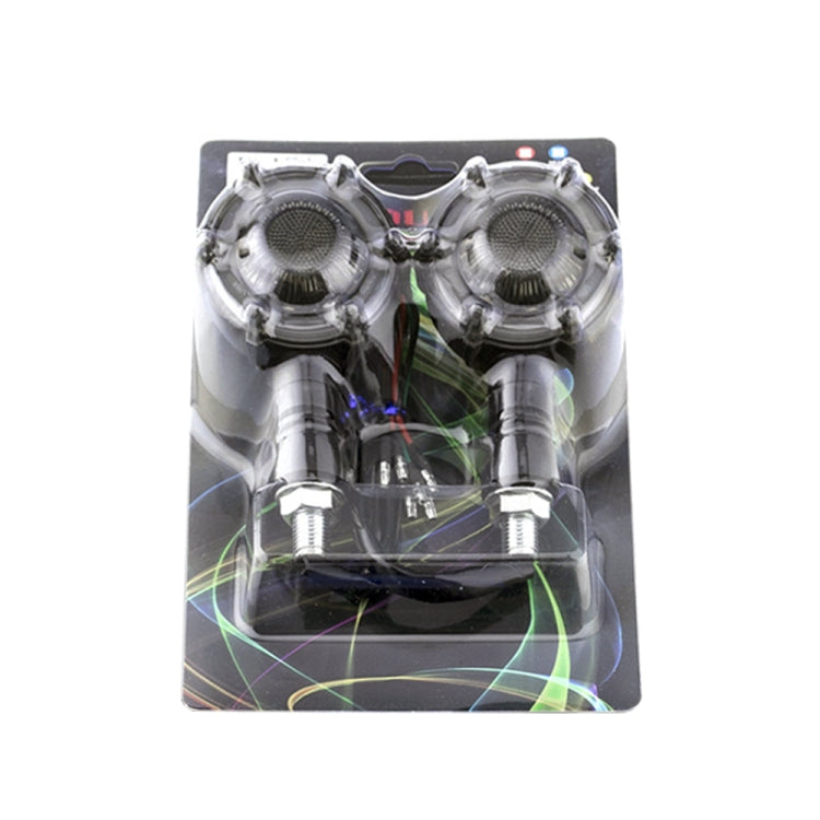 2 PCS PE-ZSD-174 Motorcycle Flashing Rotation Mode LED Two-color Modified Round Turn Signal Light(Yellow + White Light) - Grips by PMC TechLife | Online Shopping South Africa | PMC TechLife | Buy Now Pay Later Mobicred