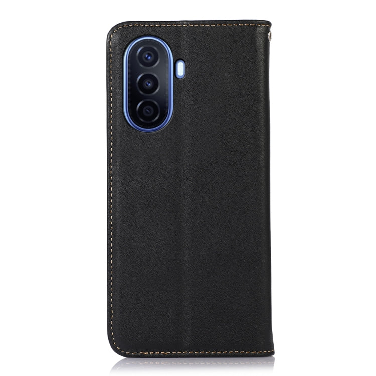 For Huawei Enjoy 50 CN / nova Y70 Plus / Y70 4G CN KHAZNEH Nappa Top Layer Cowhide Leather Phone Case(Black) - Huawei Cases by PMC TechLife | Online Shopping South Africa | PMC TechLife | Buy Now Pay Later Mobicred