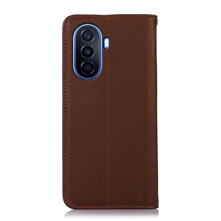 For Huawei Enjoy 50 CN / nova Y70 Plus / Y70 4G CN KHAZNEH Nappa Top Layer Cowhide Leather Phone Case(Brown) - Huawei Cases by PMC TechLife | Online Shopping South Africa | PMC TechLife | Buy Now Pay Later Mobicred