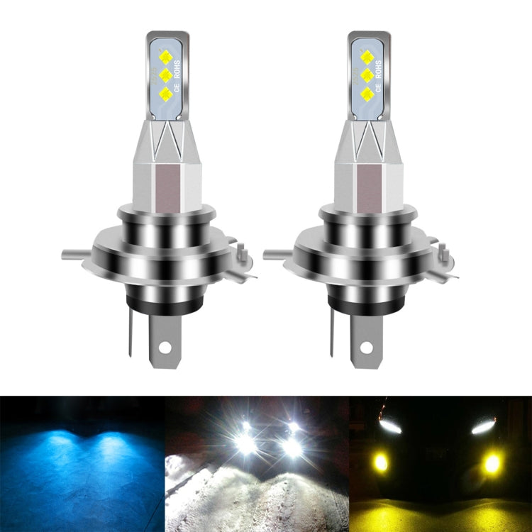 1 Pair H4 DC 12V-24V 12W 1800LM Car LED Fog Light(Yellow Light) - Fog / Driving Lights by PMC TechLife | Online Shopping South Africa | PMC TechLife | Buy Now Pay Later Mobicred
