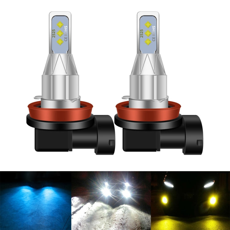 1 Pair H11 DC 12V-24V 12W 1800LM Car LED Fog Light(Ice Blue Light) - Fog / Driving Lights by PMC TechLife | Online Shopping South Africa | PMC TechLife | Buy Now Pay Later Mobicred