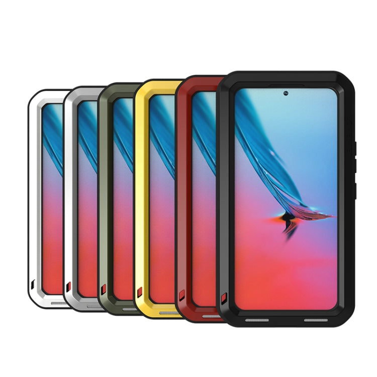 For Samsung Galaxy S22  LOVE MEI Metal Shockproof Waterproof Dustproof Protective Phone Case with Glass(Black) - Galaxy S22 5G Cases by LOVE MEI | Online Shopping South Africa | PMC TechLife | Buy Now Pay Later Mobicred