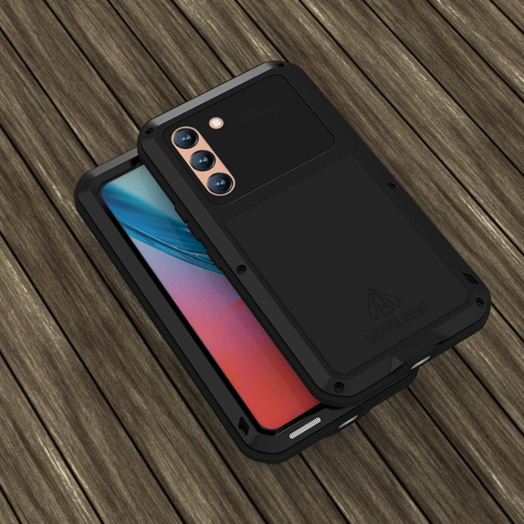 For Samsung Galaxy S22  LOVE MEI Metal Shockproof Waterproof Dustproof Protective Phone Case with Glass(White) - Galaxy S22 5G Cases by LOVE MEI | Online Shopping South Africa | PMC TechLife | Buy Now Pay Later Mobicred