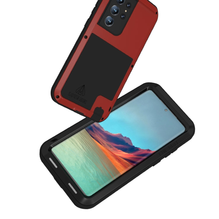For Samsung Galaxy S22 Ultra 5G LOVE MEI Metal Shockproof Waterproof Dustproof Protective Phone Case(Yellow) - free shipping - PMC TechLife - Order now!