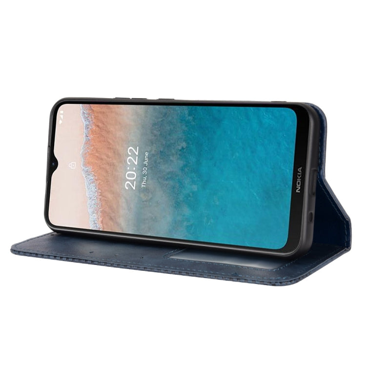For Nokia C21 Plus Magnetic Buckle Retro Crazy Horse Leather Phone Case(Blue) - Nokia Cases by PMC TechLife | Online Shopping South Africa | PMC TechLife