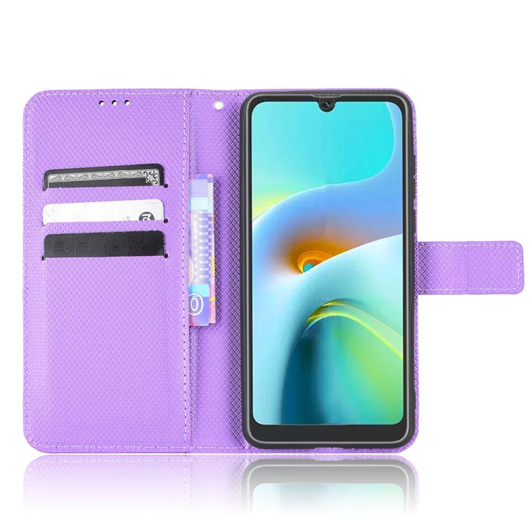 For Blackview A50 Diamond Texture Leather Phone Case(Purple) - free shipping - PMC TechLife - Order now!