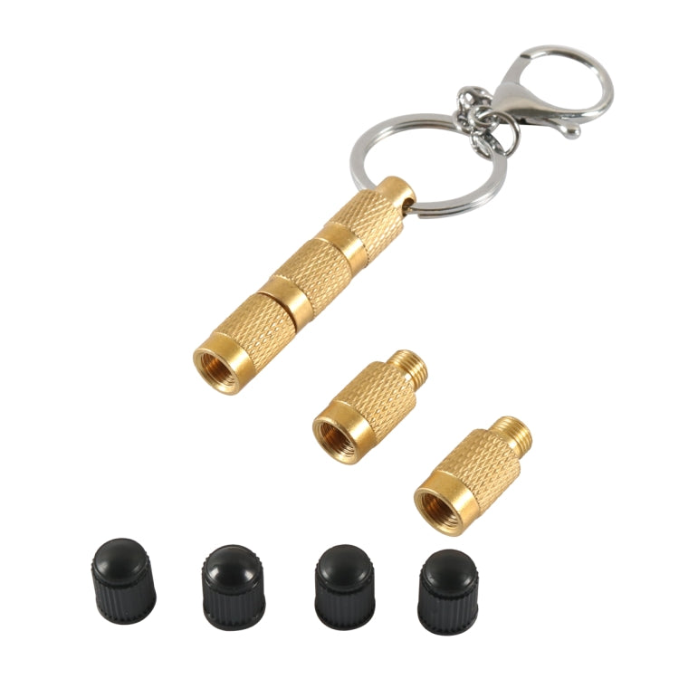 A6605 Offroad Vehicles 4 in 1 Brass Tire Deflation Tool Tire Exhaust Valve - Tire Valve Caps by PMC Jewellery | Online Shopping South Africa | PMC Jewellery | Buy Now Pay Later Mobicred