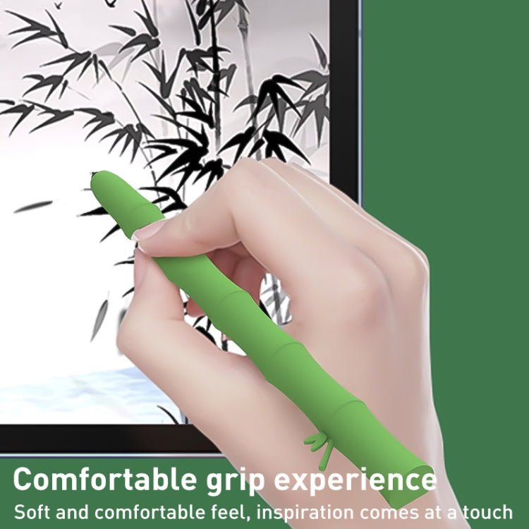 For Samsung Galaxy Tab S6 Lite LOVE MEI Bamboo Liquid Silicone Gel Stylus Pen Protective Case(Dark Green) - Pencil Accessories by LOVE MEI | Online Shopping South Africa | PMC TechLife