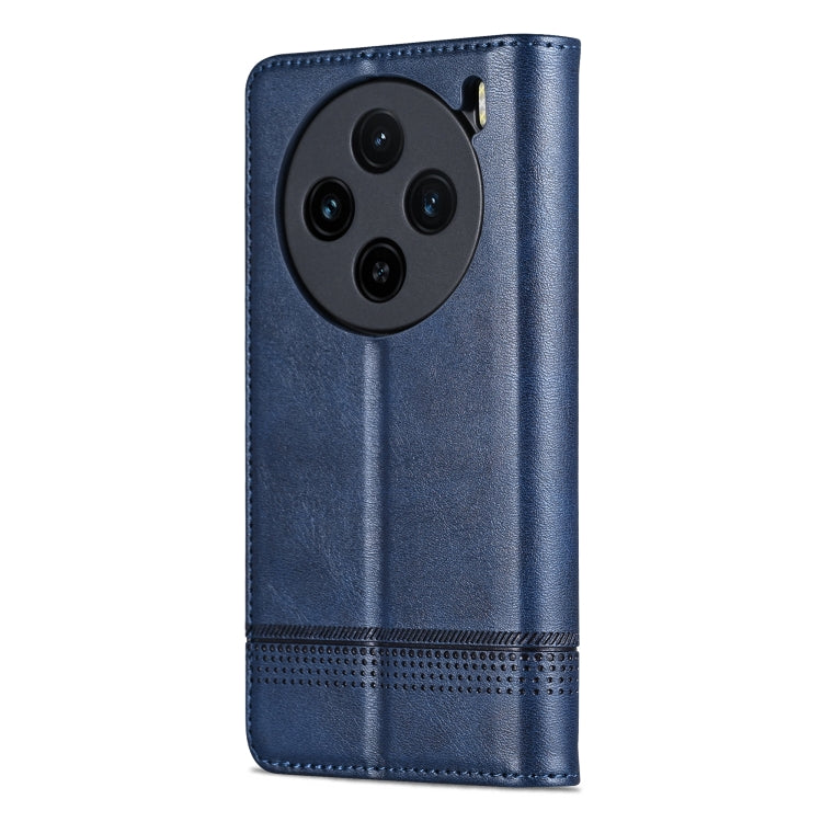 For vivo X100 AZNS Magnetic Calf Texture Leather Phone Case(Dark Blu) - vivo Cases by AZNS | Online Shopping South Africa | PMC Jewellery | Buy Now Pay Later Mobicred