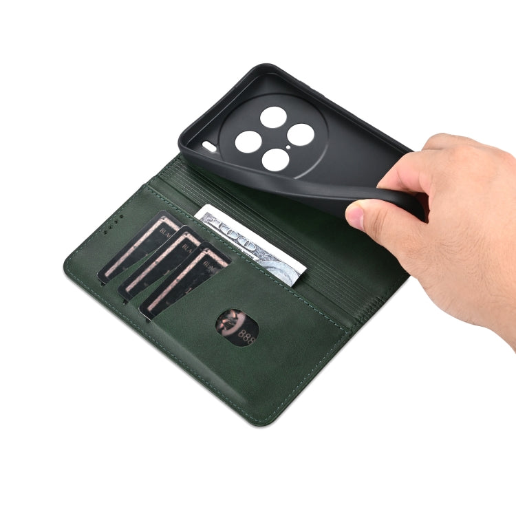 For vivo X100 Ultra AZNS Magnetic Calf Texture Leather Phone Case(Dark Green) - free shipping - PMC Jewellery - Order now!