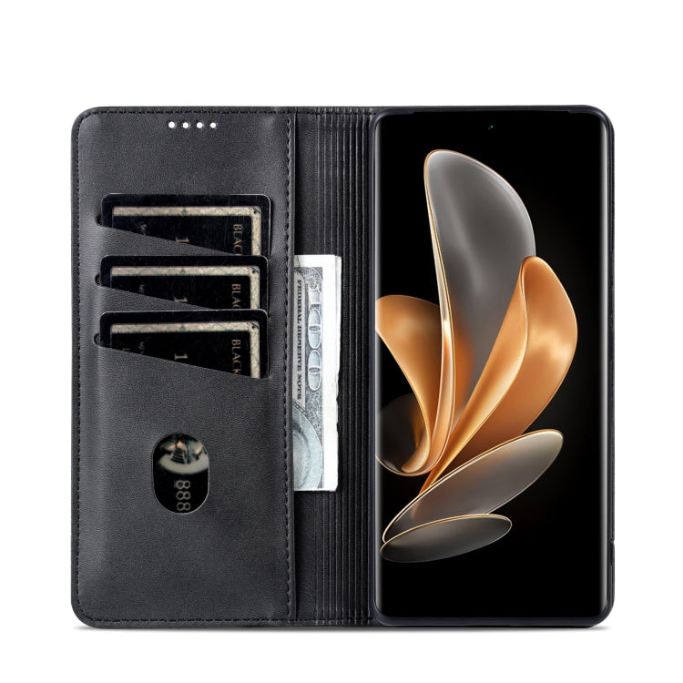 For vivo X100 Ultra AZNS Magnetic Calf Texture Leather Phone Case(Black) - free shipping - PMC Jewellery - Order now!