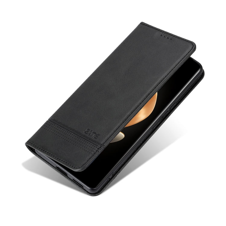 For vivo X100 Ultra AZNS Magnetic Calf Texture Leather Phone Case(Black) - free shipping - PMC Jewellery - Order now!