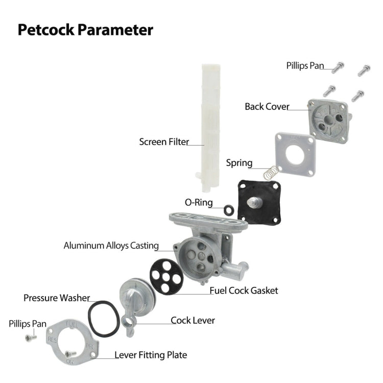 Motorcycle Fuel Tap Valve Petcock Fuel Tank Gas Switch for Suzuki GS300 - Replacement Parts by PMC TechLife | Online Shopping South Africa | PMC TechLife | Buy Now Pay Later Mobicred