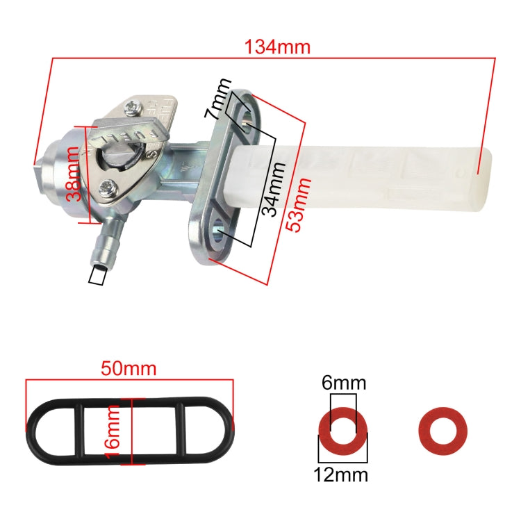 2 PCS Motorcycle Fuel Tap Valve Petcock Fuel Tank Gas Switch for Suzuki TM75 - Replacement Parts by PMC TechLife | Online Shopping South Africa | PMC TechLife | Buy Now Pay Later Mobicred