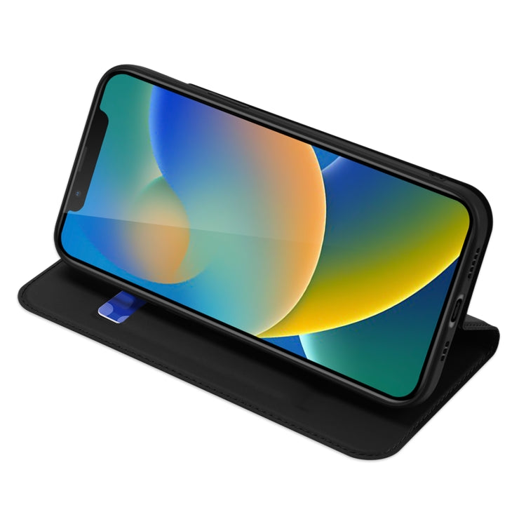 For iPhone 14/13 DUX DUCIS Skin Pro Series Shockproof Horizontal Flip Leather Phone Case (Black) - free shipping - PMC Jewellery - Order now!